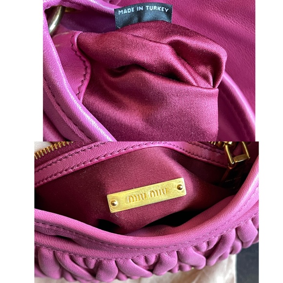 MIU MIU Miu Coffer pink matelasse nappa leather handbag crossbody bag w/dust bag - Picture 15 of 16